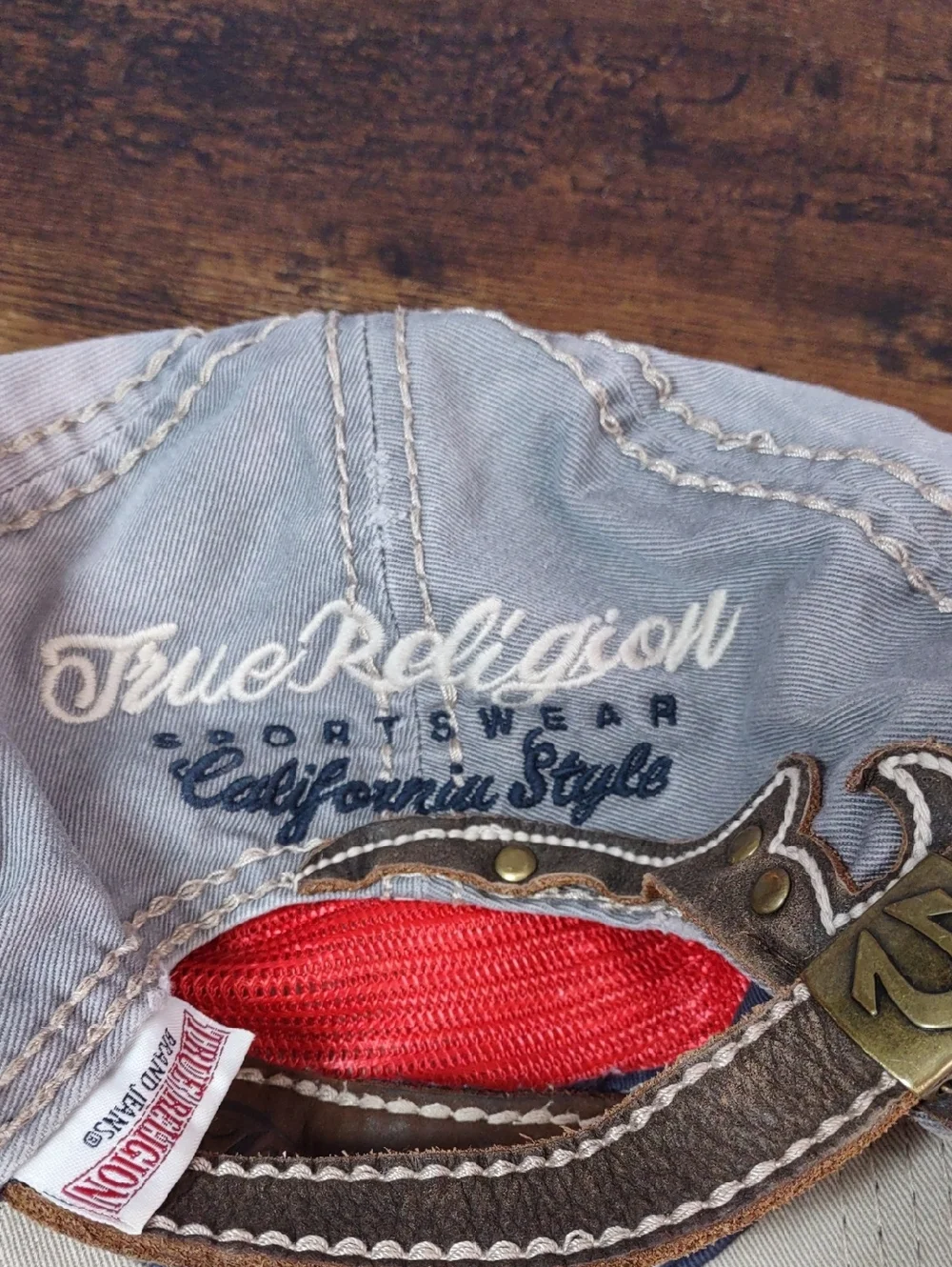 True Religion Vintage Distressed "Horseshoe" Baseball Cap - Picture 11 of 13